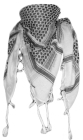 šátek palestina, arafat - černobílý, bílý s černým vzorem