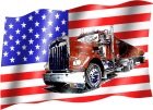 Americká vlajkla s truckem