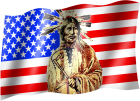Americká vlajka s indiánem