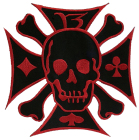 emblém / nášivka Lebka s hnáty na kříži