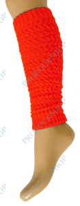pletené návleky na boty / neonově oranžové