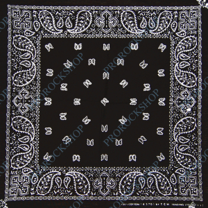 šátek Paisley-černo bílá