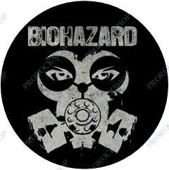 placka, button Biohazard - Gas Mask