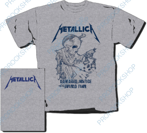 šedivé pánské triko Metallica - Damaged Justice