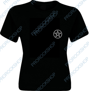 dámské triko s výšivkou Pentagram - bílá magie