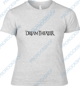 šedivé dámské triko Dream Theater