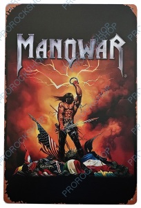 nástěnná plechová cedule, obraz Manowar - Kings Of Metal