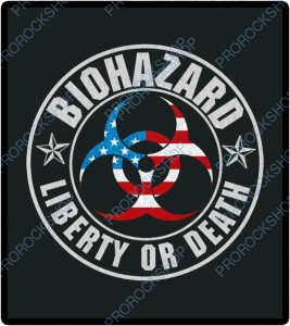 nášivka na záda, zádovka Biohazard - Liberty Or Death