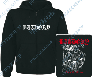 mikina s kapucí a zipem Bathory - Satan My Master