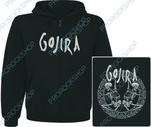 mikina s kapucí a zipem Gojira - skeletons