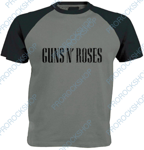 šedočerné triko Guns n Roses