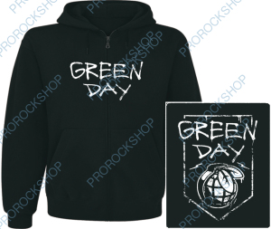 mikina s kapucí a zipem Green Day - heart shaped hand grenade