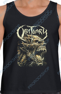 tílko Obituary - monster logo