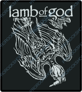 nášivka na záda, zádovka Lamb Of God - skeleton eagle