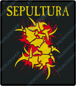 nášivka na záda, zádovka Sepultura - yellow logo