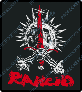 nášivka na záda, zádovka Rancid - skull and sword