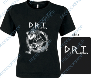 dámské triko D.R.I. - Skater Skull Guitar
