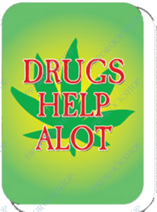 samolepka Drugs Help Alot