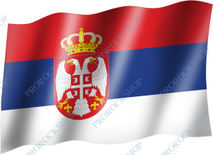 Srbská vlajka s erbem