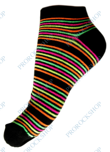 kotníkové ponožky s barevnými pruhy