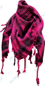 šátek palestina - arafat - tmavě růžový s černým vzorem