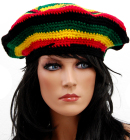rasta čepice, rasta barvy ,na temeni marihuana,na zadní straně vázací provázky s ozdobami