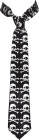 vázací kravata bílé lebky s hnáty