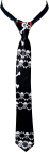 nasazovací kravata s lebkami / lebka s hnáty