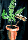 vlajka marihuana / květináč / list