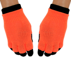 pletené rukavice neonově oranžové