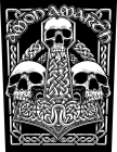 nášivka na záda Amon Amarth - Skulls
