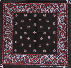 šátek Paisley-černo červená