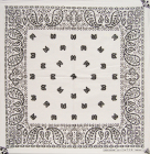 šátek Paisley-bílo černá