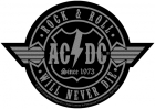 nášivka AC/DC - RocknRoll will never Die (Cutout)
