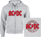 šedivá mikina s kapucí a zipem AC/DC - High Voltage Rock And Roll
