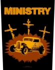 nášivka na záda Ministry - Jesus Built My Hotrod