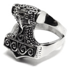 ocelový prsten Thorovo Kladivo