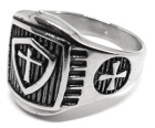 ocelový prsten Štít