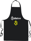 Laclová zástěra s výšivkou Sabaton - logo