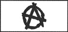 bílá nášivka Anarchy - Áčko