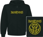 mikina s kapucí a zipem Bloodywood - logo