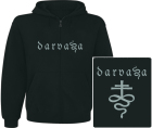 mikina s kapucí a zipem Darvaza - logo
