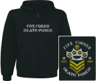 mikina s kapucí a zipem Five Finger Death Punch - army
