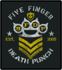 nášivka na záda, zádovka Five Finger Death Punch - army