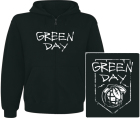 mikina s kapucí a zipem Green Day - heart shaped hand grenade