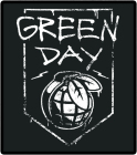 nášivka na záda, zádovka Green Day - heart shaped hand grenade