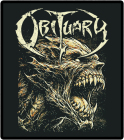 nášivka na záda, zádovka Obituary - monster logo