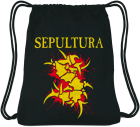 vak na záda Sepultura - yellow logo