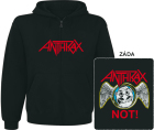 mikina s kapucí a zipem Anthrax - NOT!