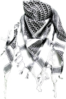 šátek palestina - arafat - Černobílý